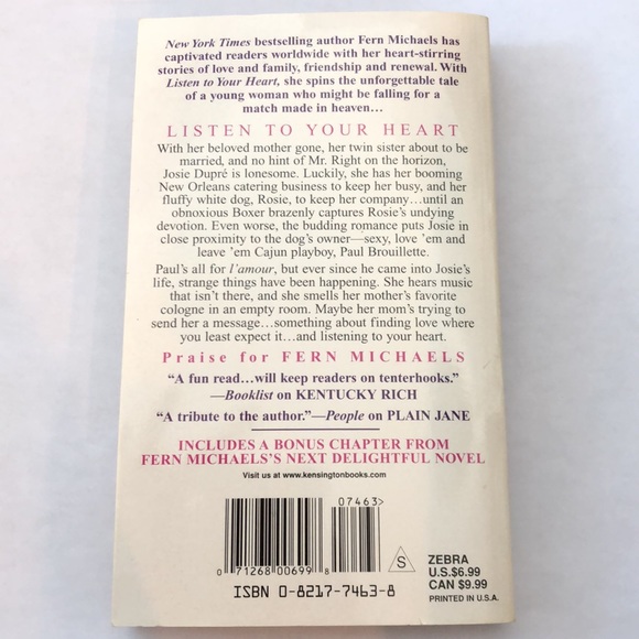 ⭐️5 for $15⭐️ Listen To Your Heart by Fern Michaels | Book - Picture 2 of 2